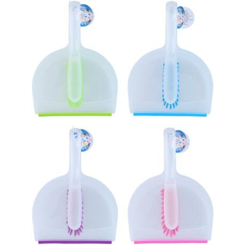 CONJUNTO PÁ DE LIXO E ESCOVA 22CM BRANCO