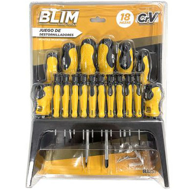 Conjunto 18 Peças Chaves Fendas Blim