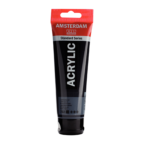 TINTA ACRÍLICA AMSTERDAM 120ML 1709-702 PRETO CLARO