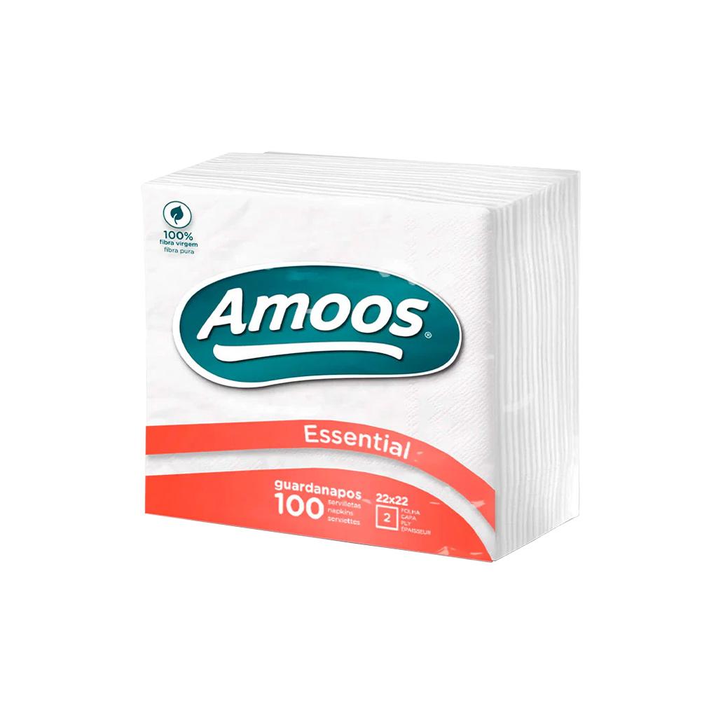 Guardanapos 22x22 2Fls Branco Amoos 100un