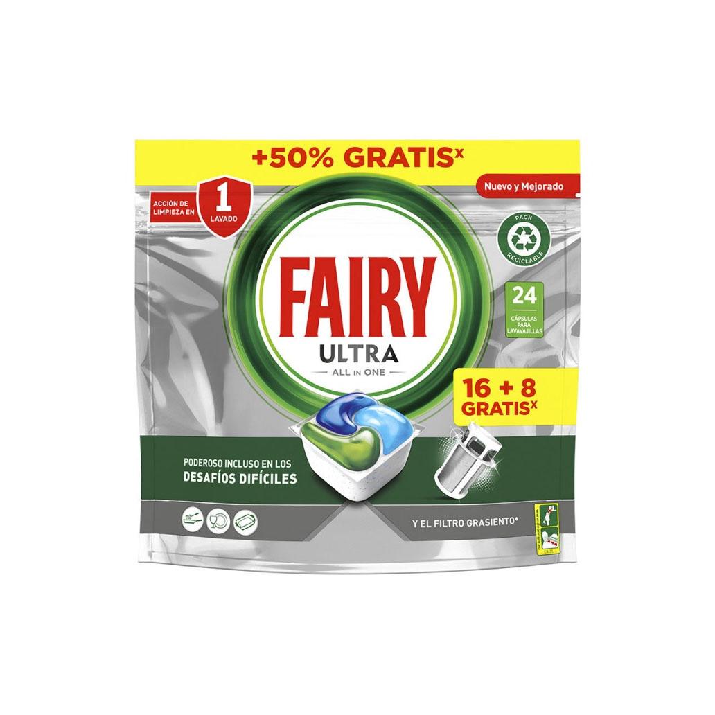 Detergente Máquina Loiça Pastilhas Fairy Ultra 16+8un