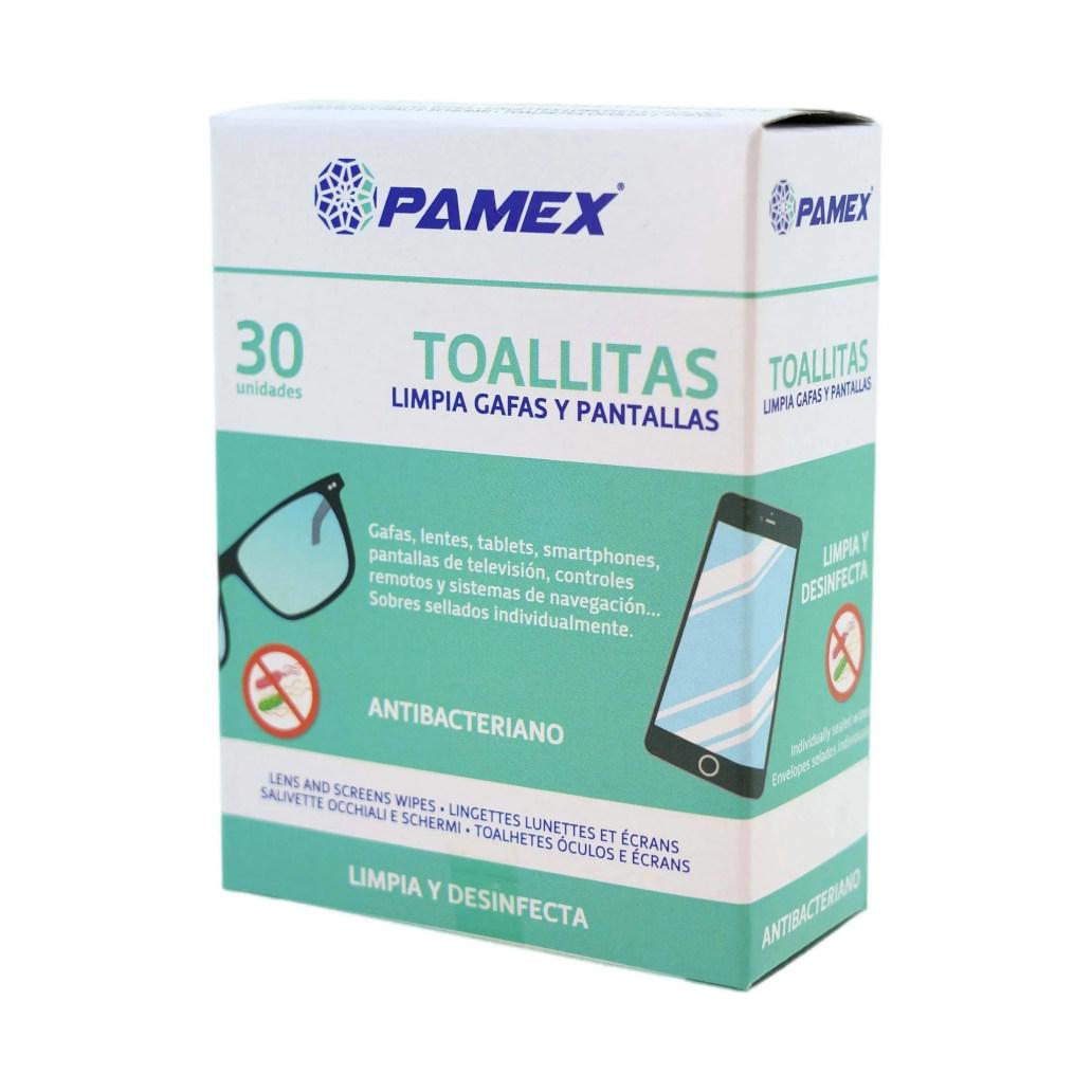 Toalhitas Limpa Lentes e Ecrans Pamex 30un