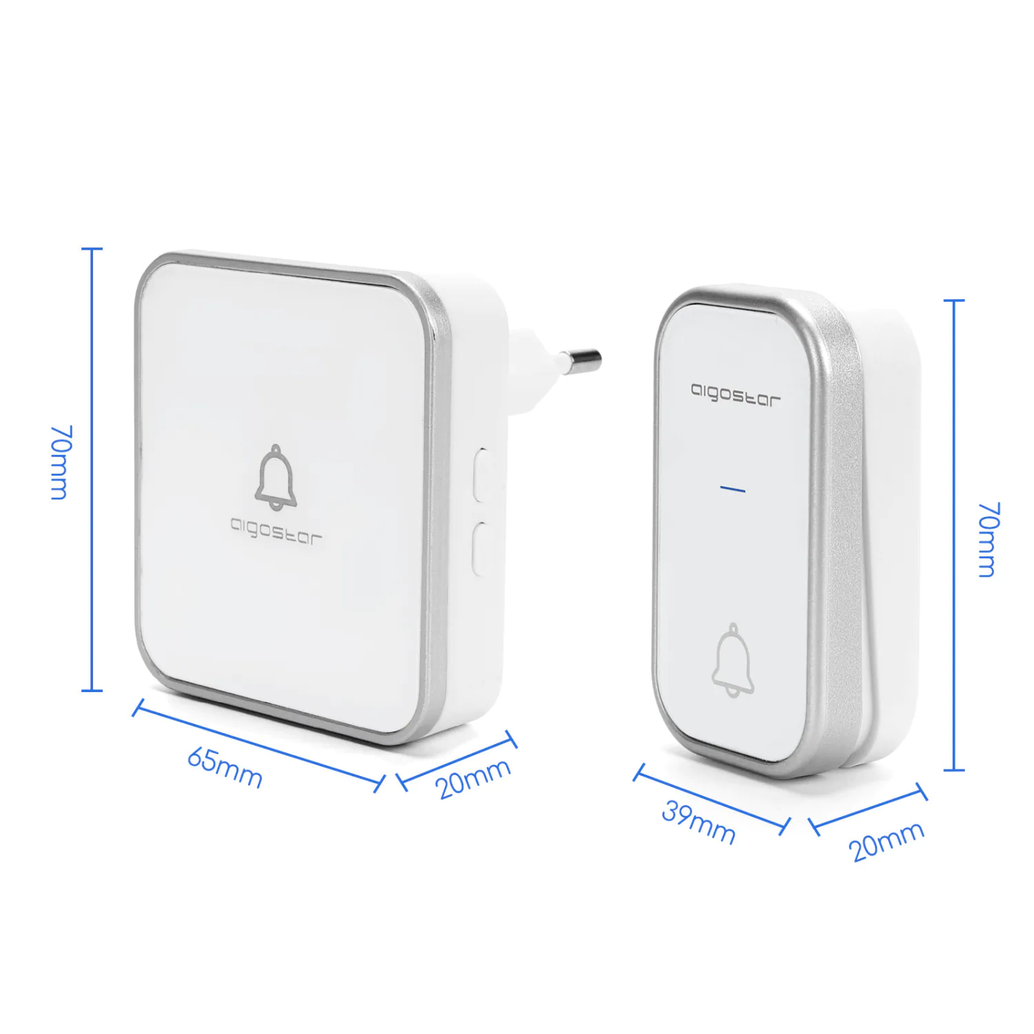 Campaínha Sem Fios Aigostar IP57 150 metros Cinza