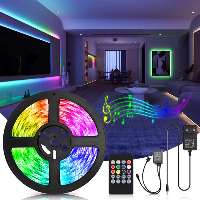 Fita Led RGB 3 Metros Aigostar 3000K c/ Controlo Remoto + Sincronização Musica