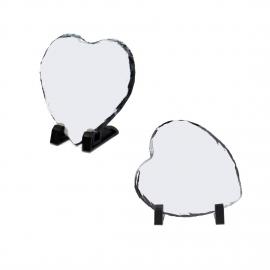 Pedra de ardósia decorativa sublimável Coração 15 x 15 cm Brilhante ou Mate