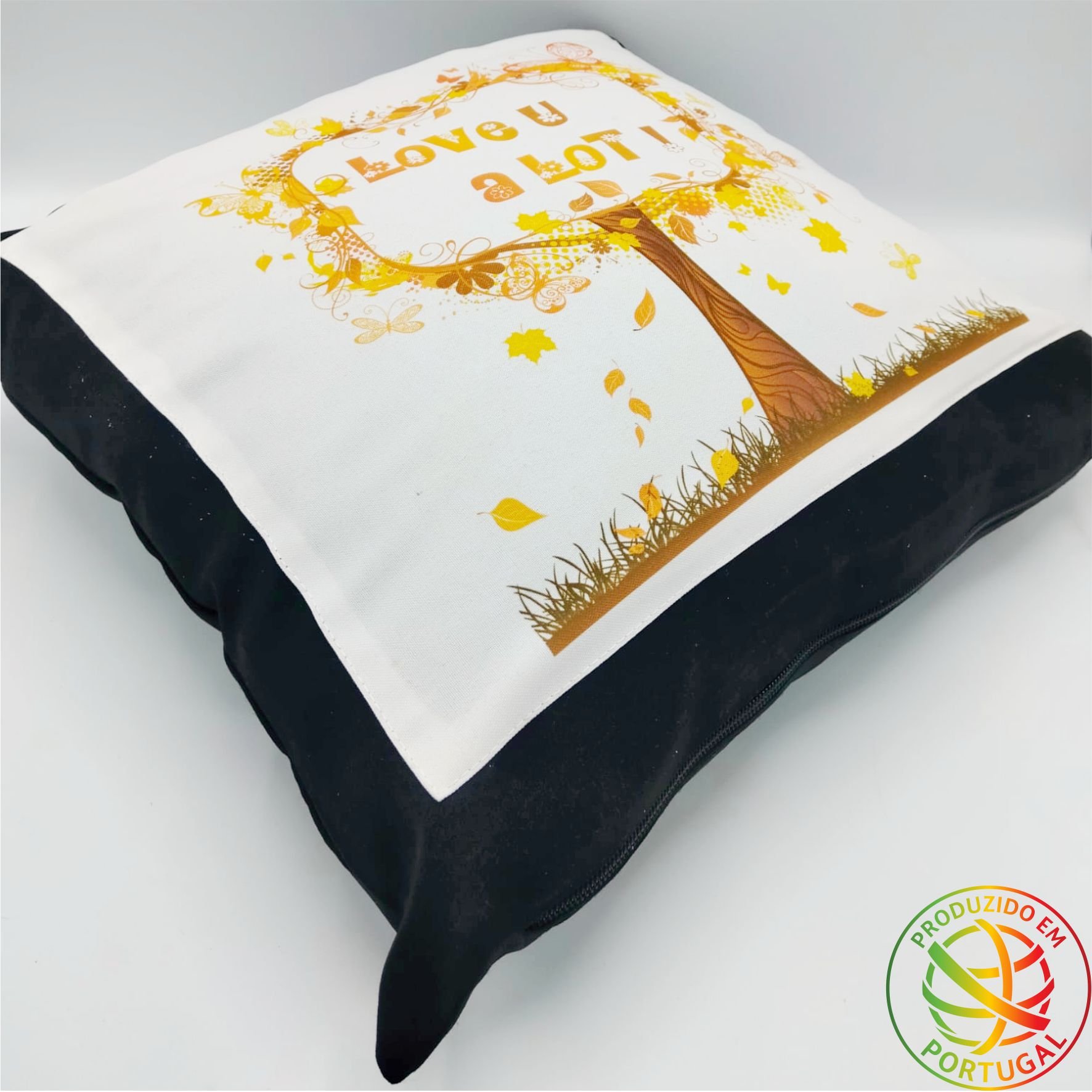 Fronha Almofada Preta com Área Branca - Image 3