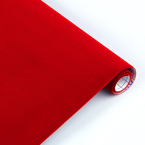 Rolo Papel Veludo Adesivo Sadipal 0,45x1mt Vermelho 6708
