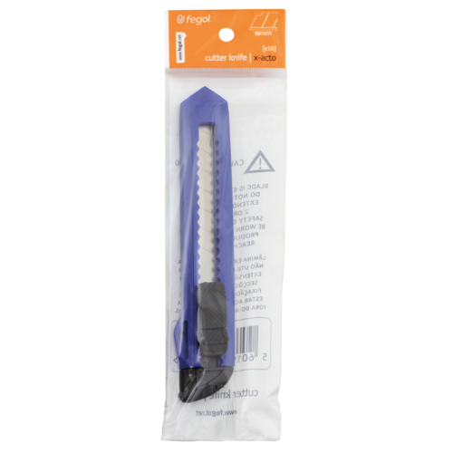 X-ACTO LARGO 18MM FEGOL CORPO PLÁSTICO REFERÊNCIA X18