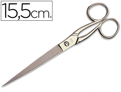 Tesoura para escritorio, em aco inoxidavel 6'' (155 mm).