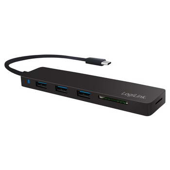 HUB USB ULTRA SLIM 3.2 GEN1 X 1 USB-C 3X USB-A + CARD READ